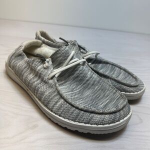 Hey Dude Wendy Sox Slip On Shoes Comfy Glacier Grey Womens Size 7